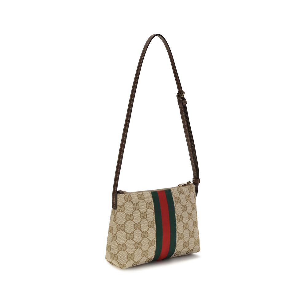 Beige Fabric Shoulder Bag