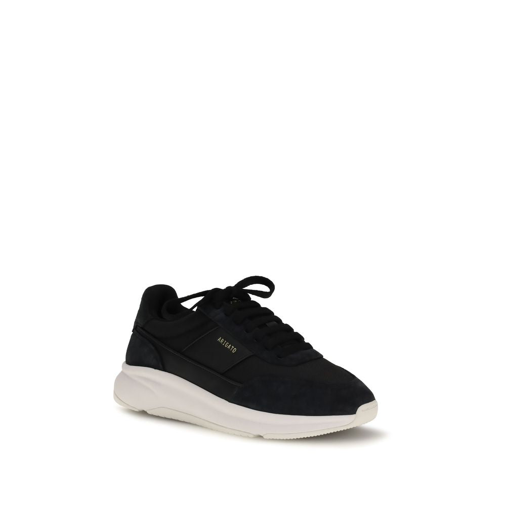 Black Polyester Athletic Sneakers