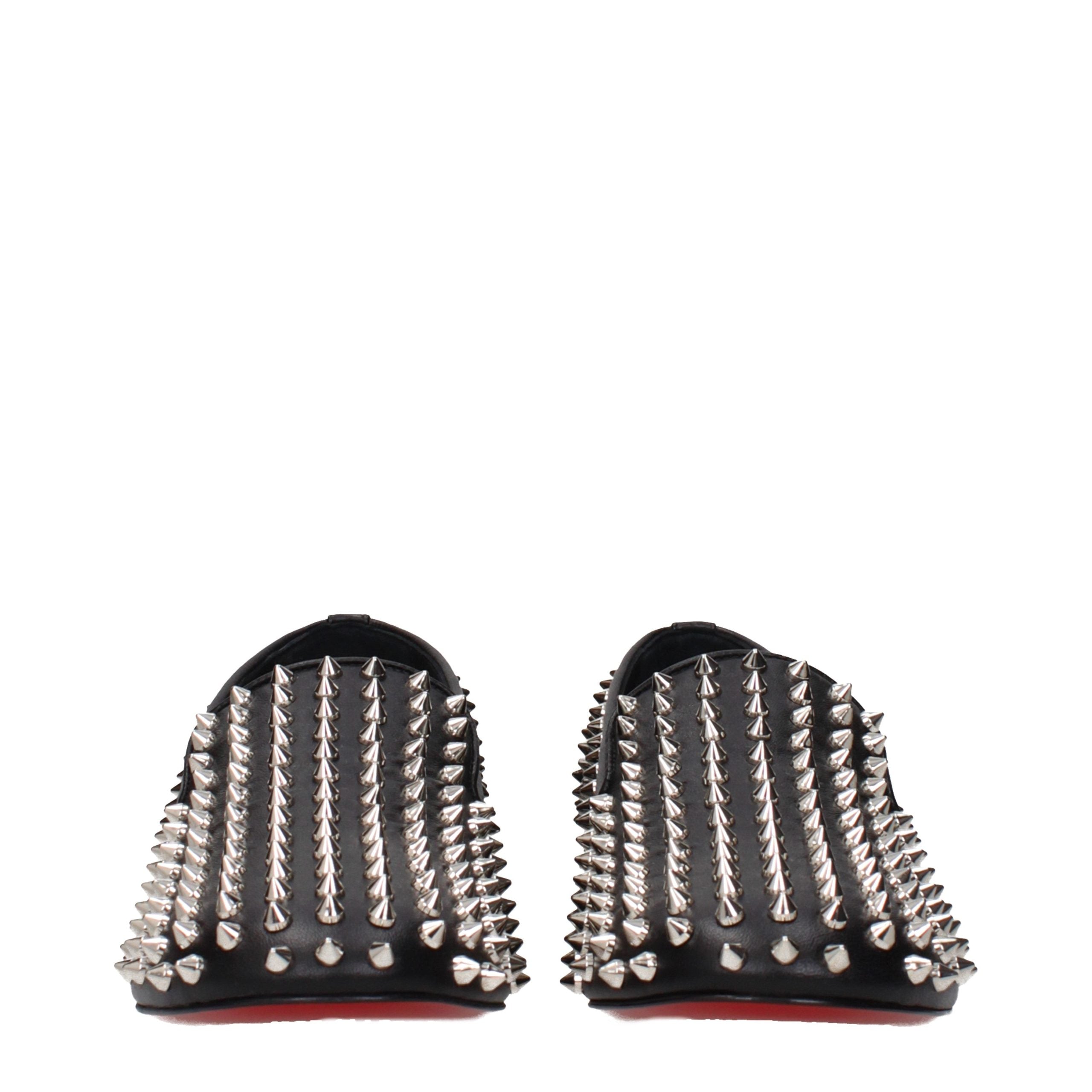 Black Leather Slip-On Loafers