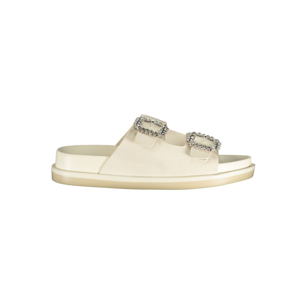 White Polyethylene Flat Sandals