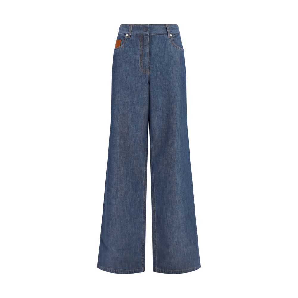 Blue Cotton Jeans Denim
