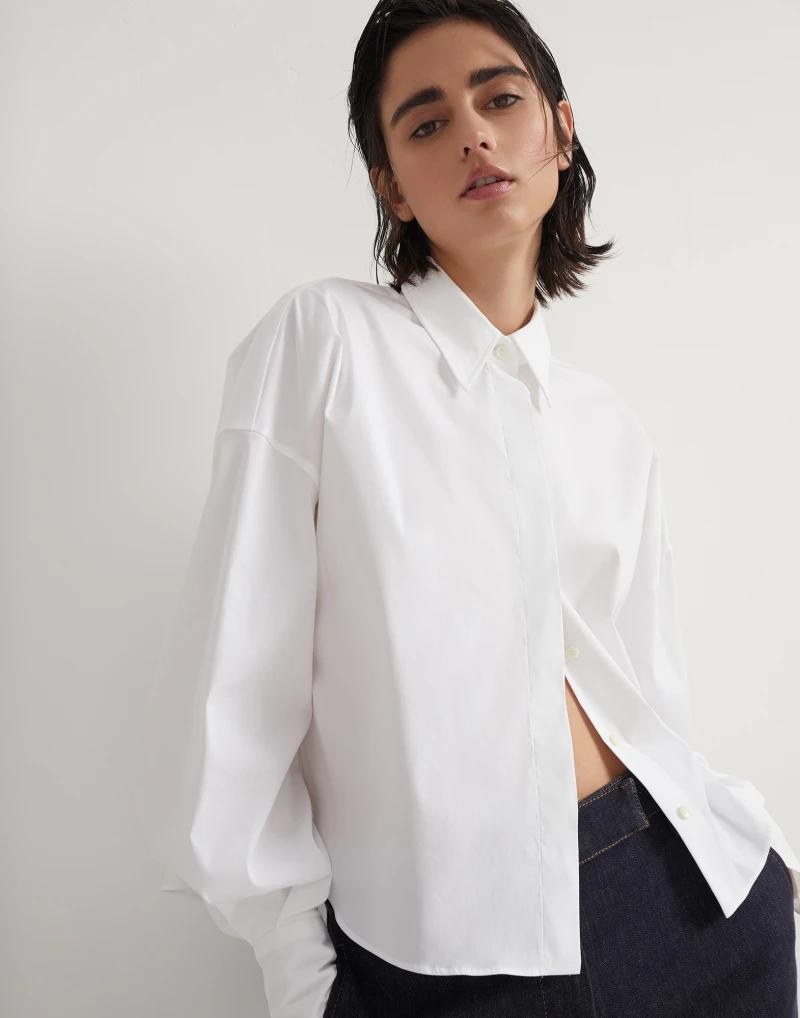 White Cotton Dress Shirt