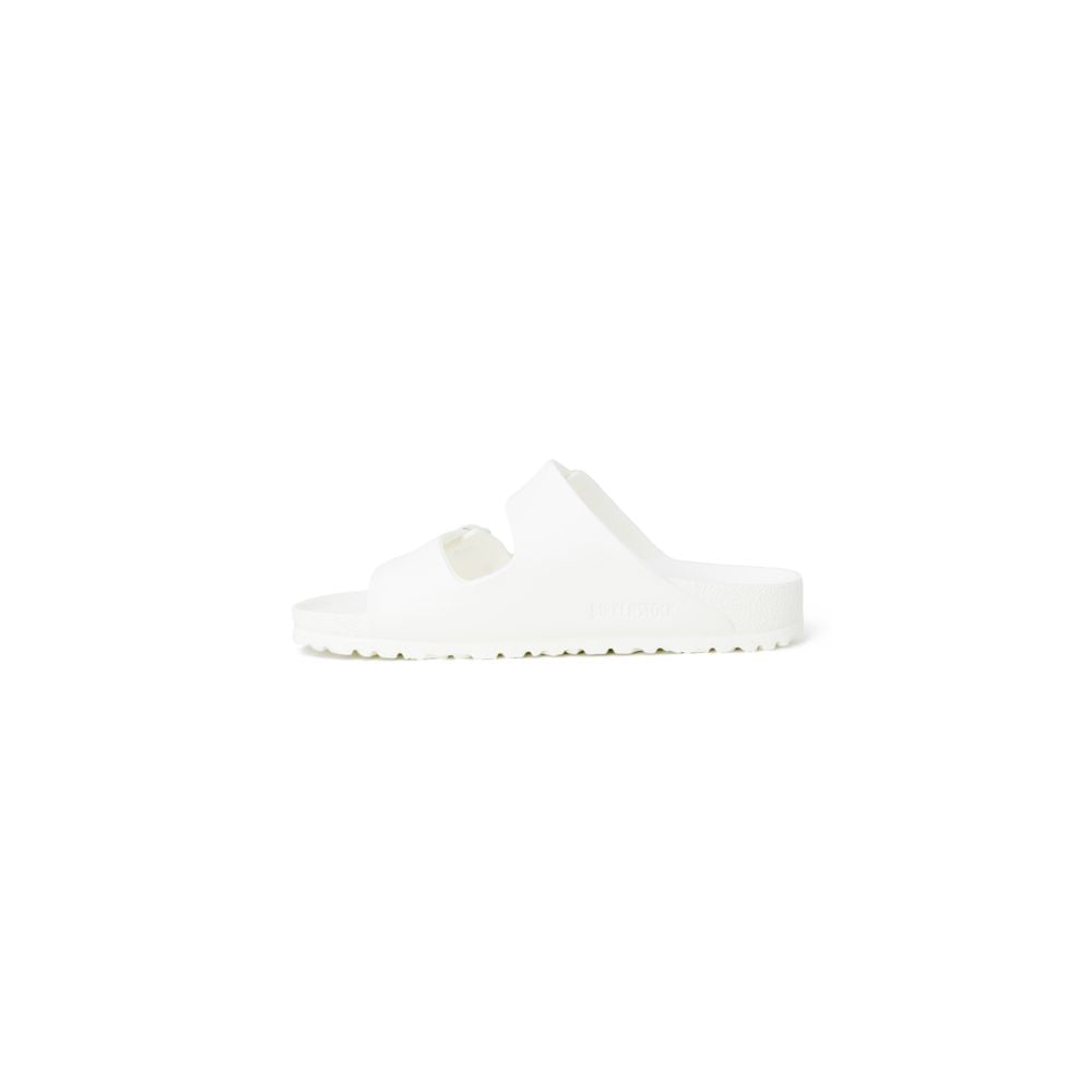 White Plastic Flat Sandals