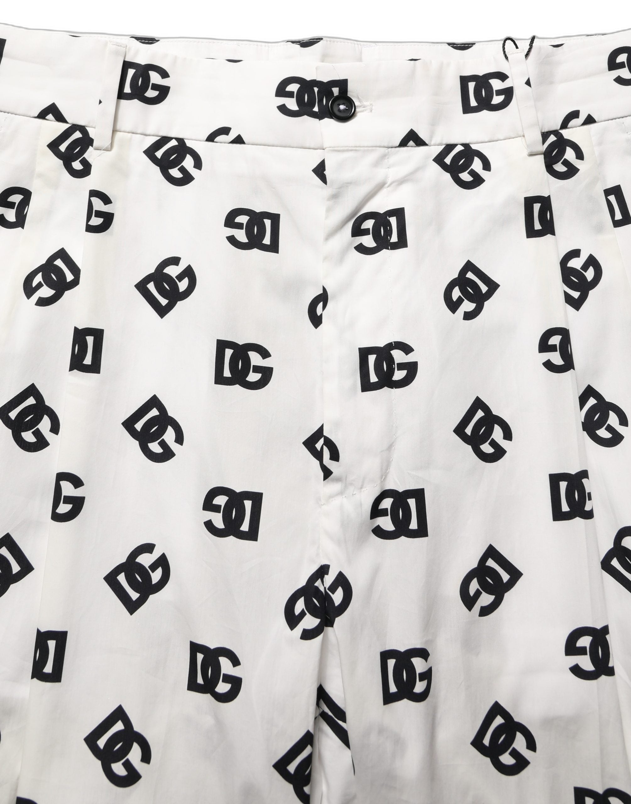 White Logo Skinny Leg Dress Men Trouser Pants