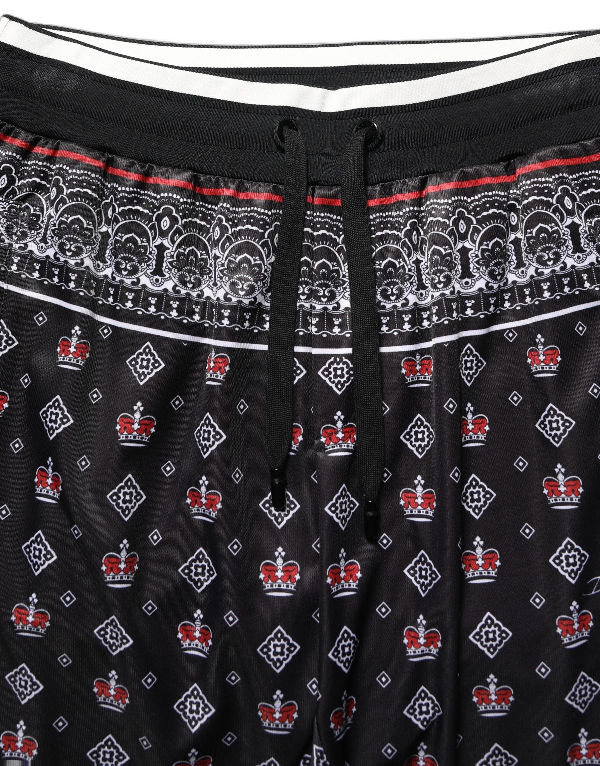 Black Bandana Crown Jogger Men Trouser Pants