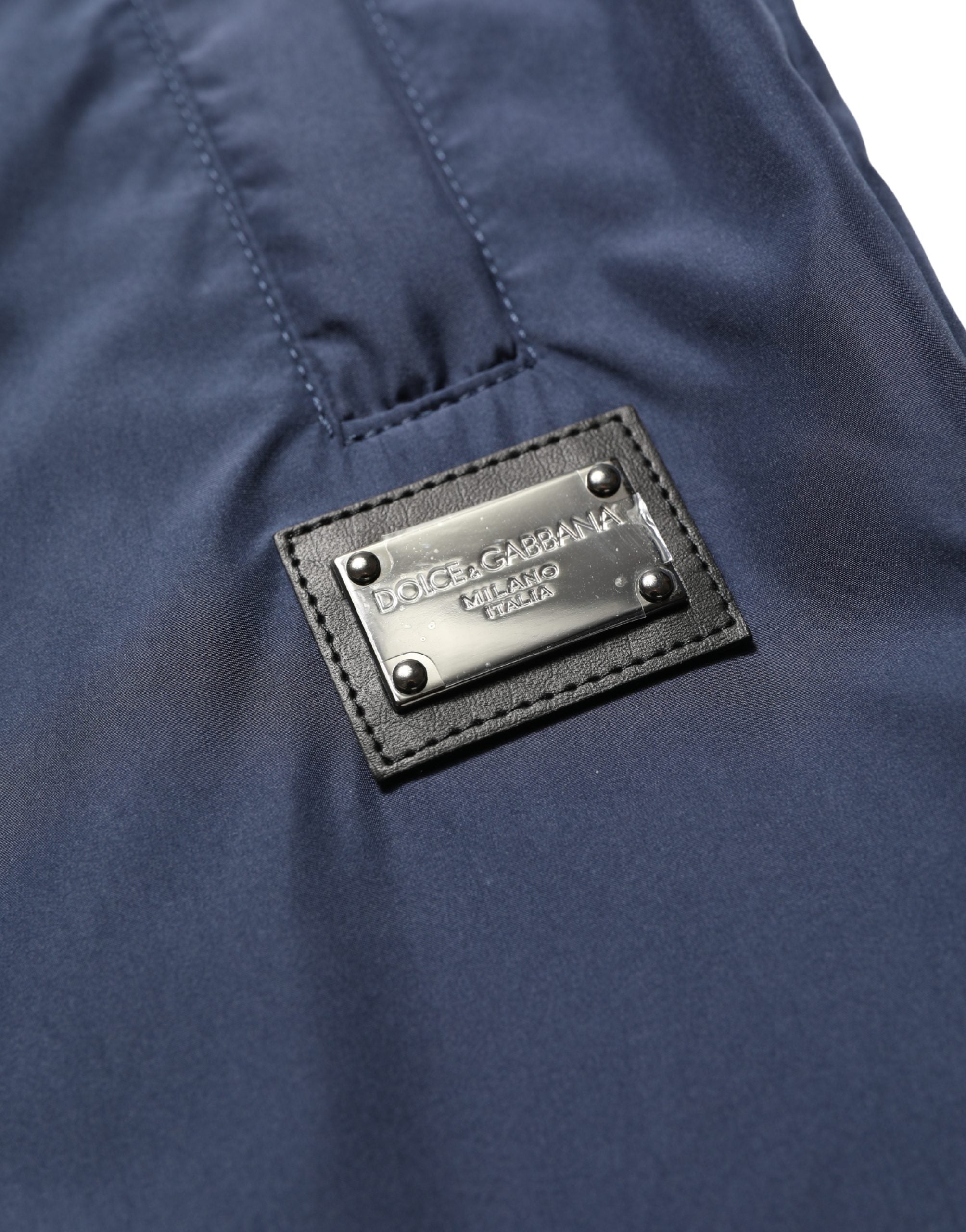 Dark Blue Polyester Jogger Sweatpants Pants