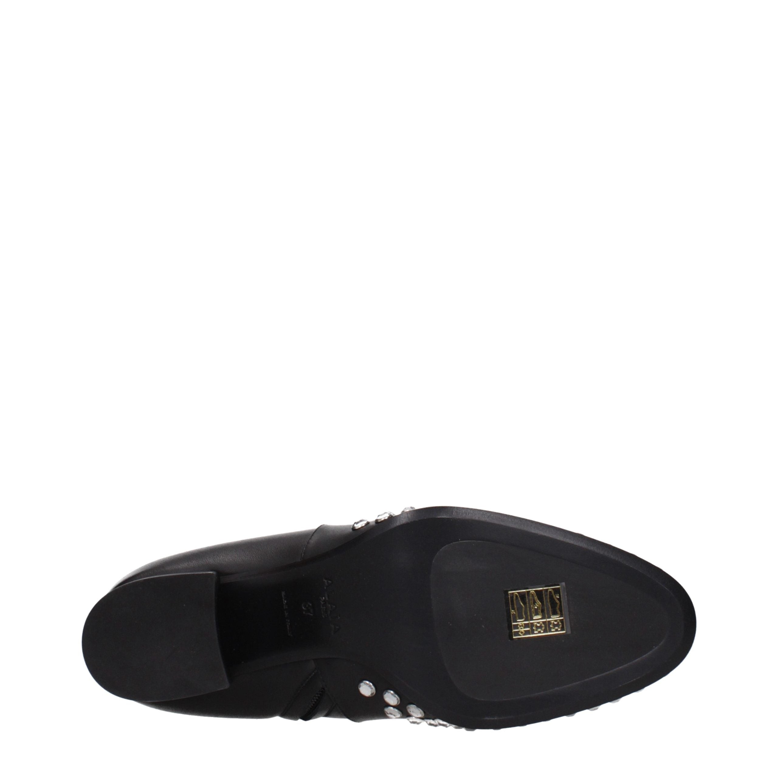 Black Leather Ankle Boots