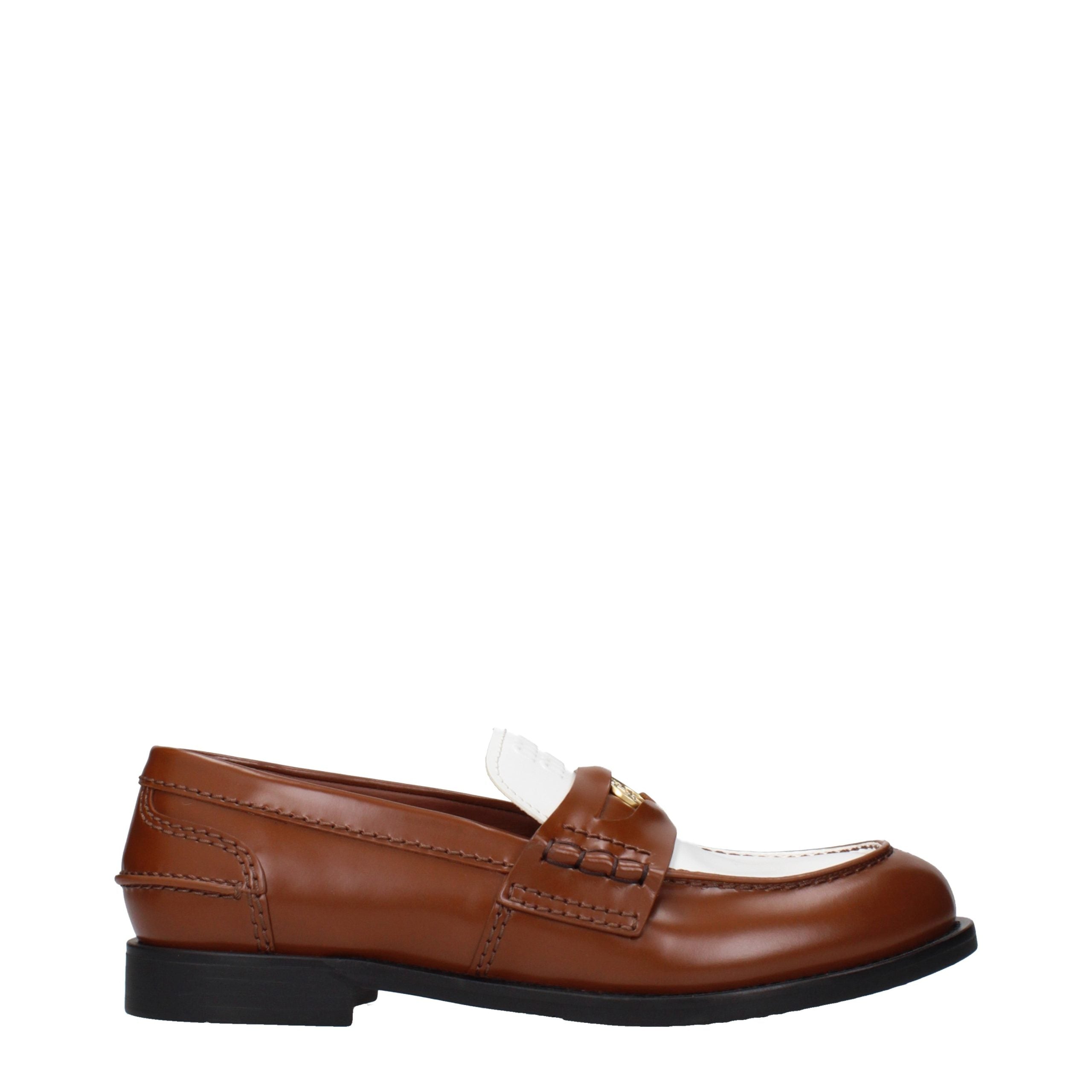 Brown Leather Slip-On Loafers