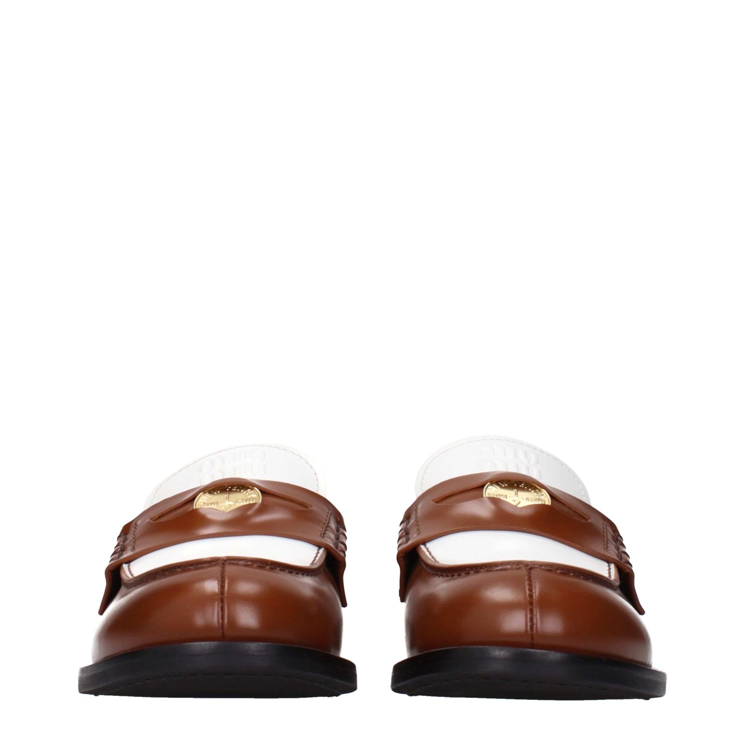 Brown Leather Slip-On Loafers