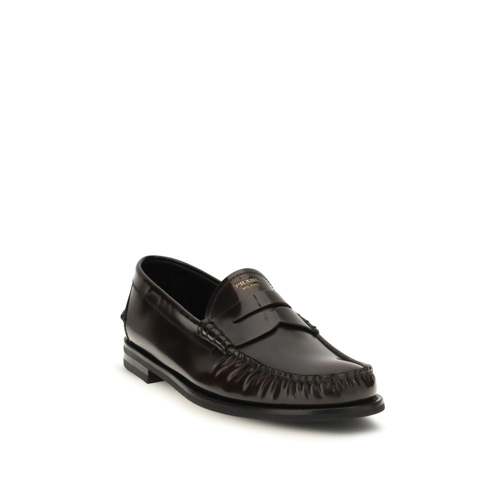 Brown Calf Leather Bos Taurus Slip-On Loafers