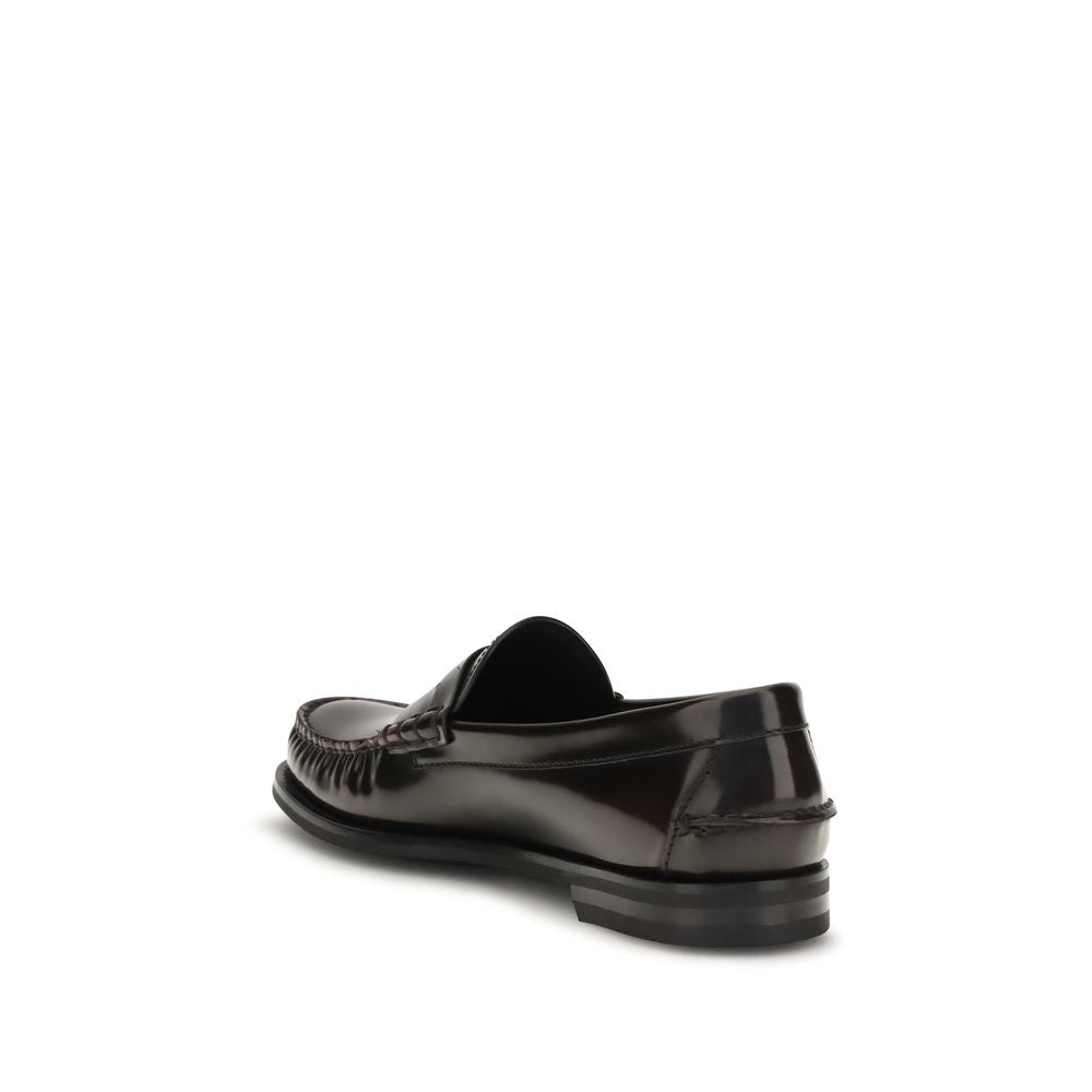 Brown Calf Leather Bos Taurus Slip-On Loafers