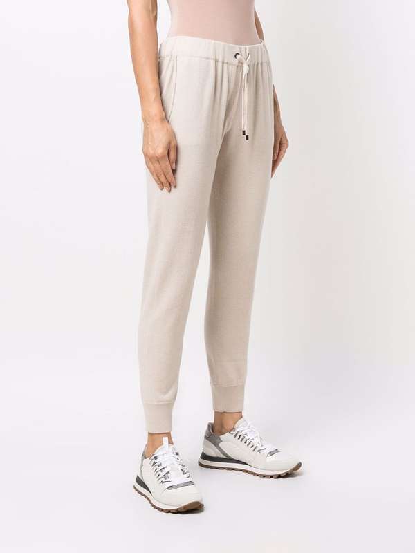 Beige Cashmere Joggers (Workout Pants)
