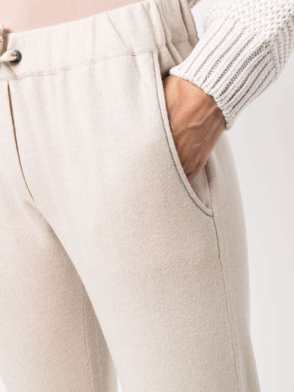 Beige Cashmere Joggers (Workout Pants)