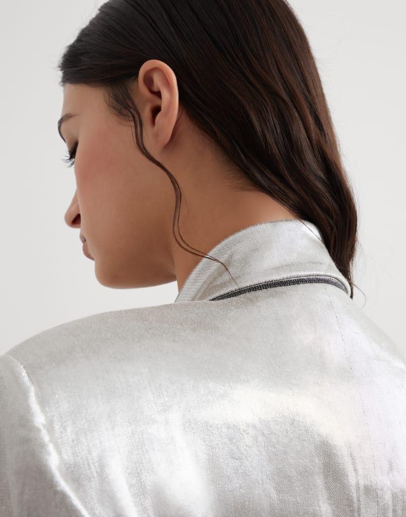 Silver Linen Blazer