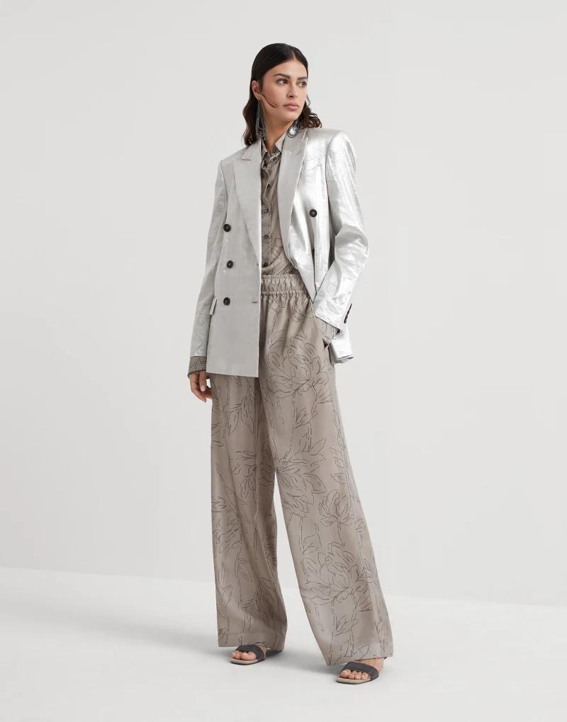 Silver Linen Blazer