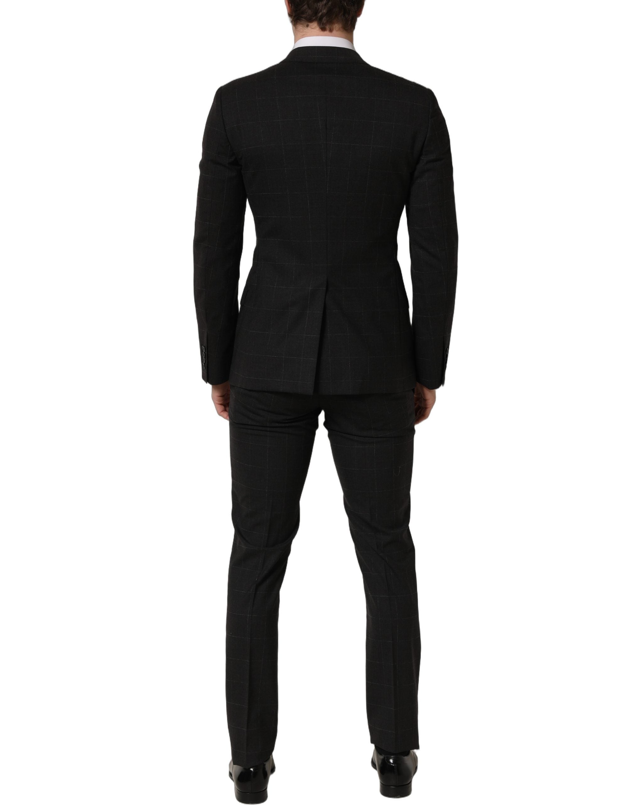 Black Wool Slim Fit Formal 2 Piece Men Suit