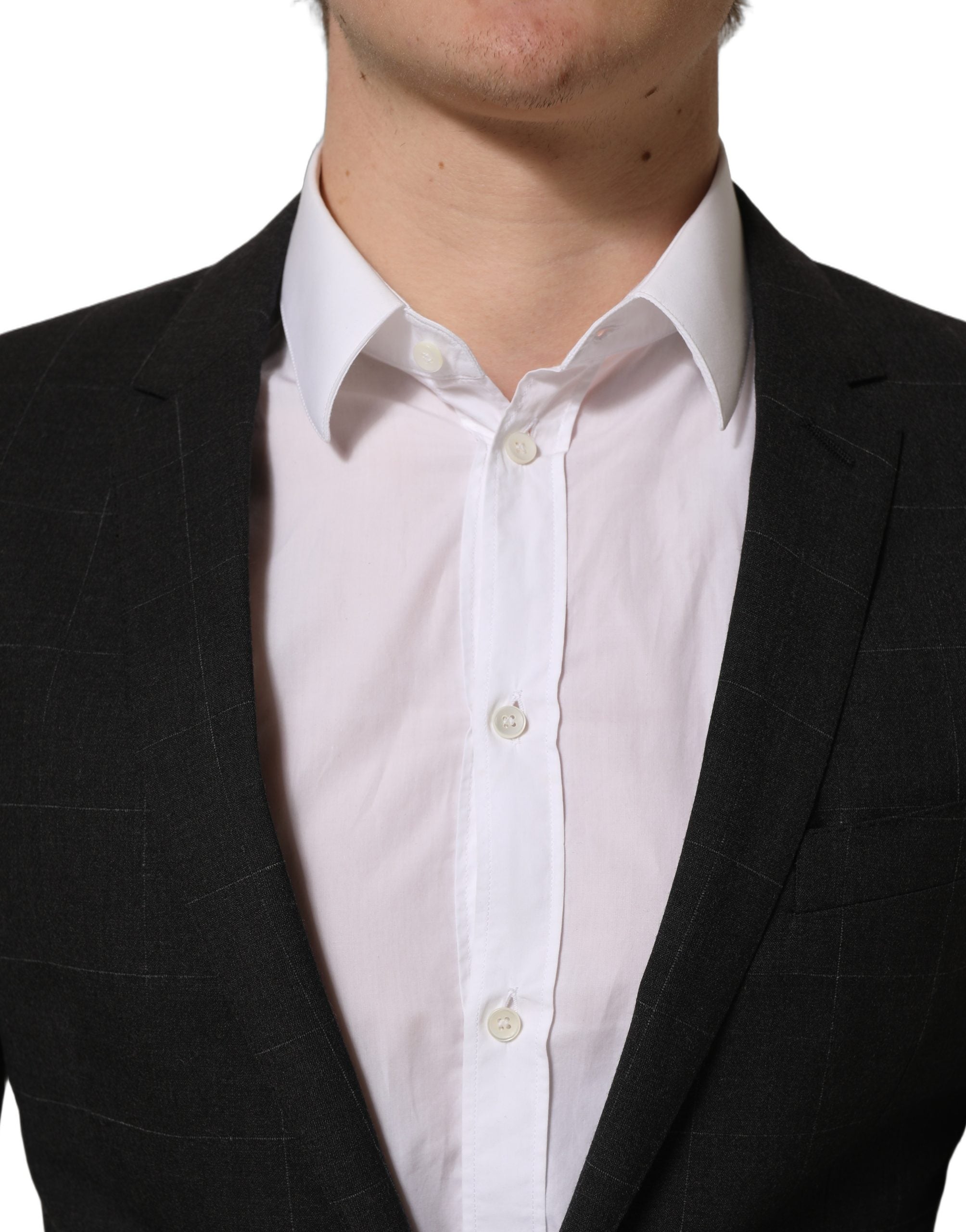 Black Wool Slim Fit Formal 2 Piece Men Suit