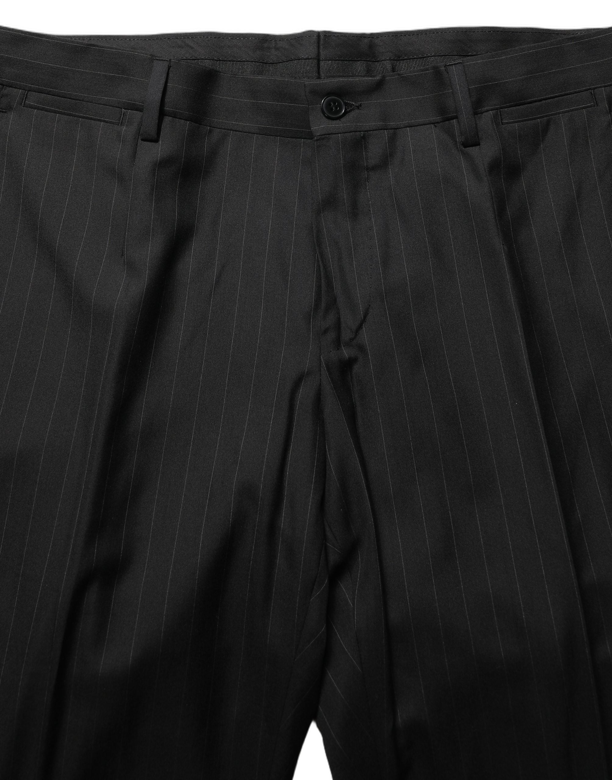 Black Stripes Slim Fit Formal 3 Piece Suit