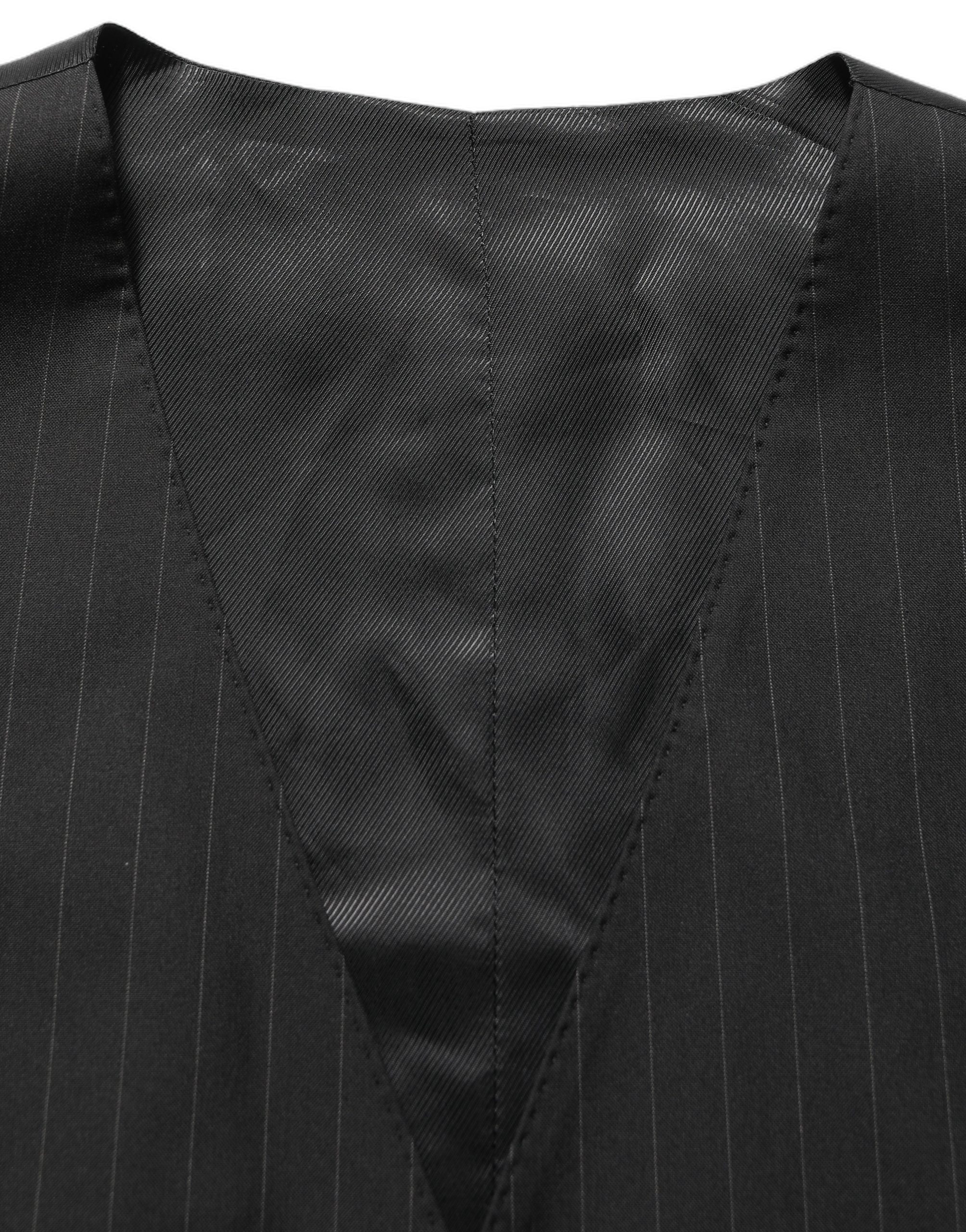 Black Stripes Slim Fit Formal 3 Piece Suit