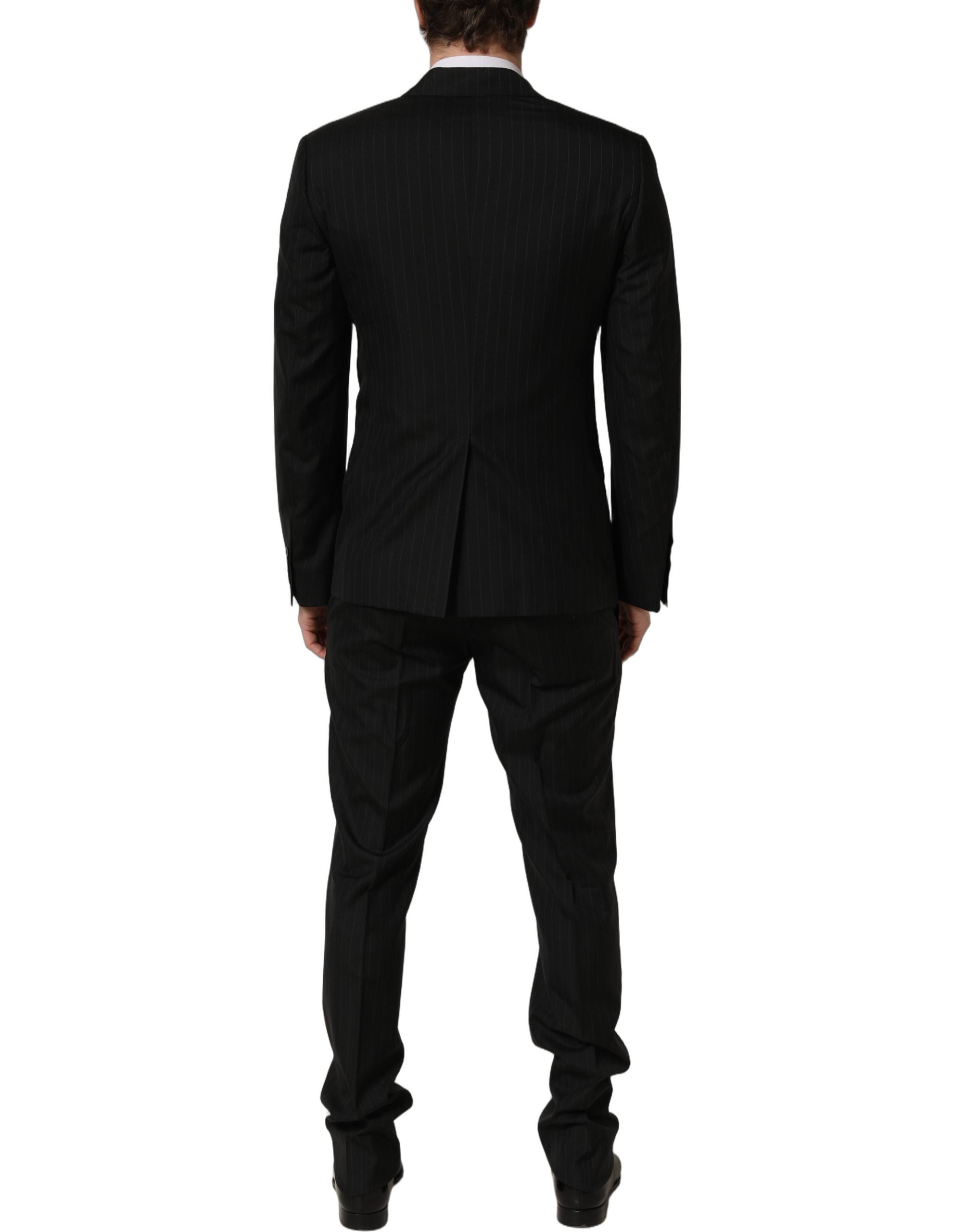 Black Stripes Slim Fit Formal 3 Piece Suit