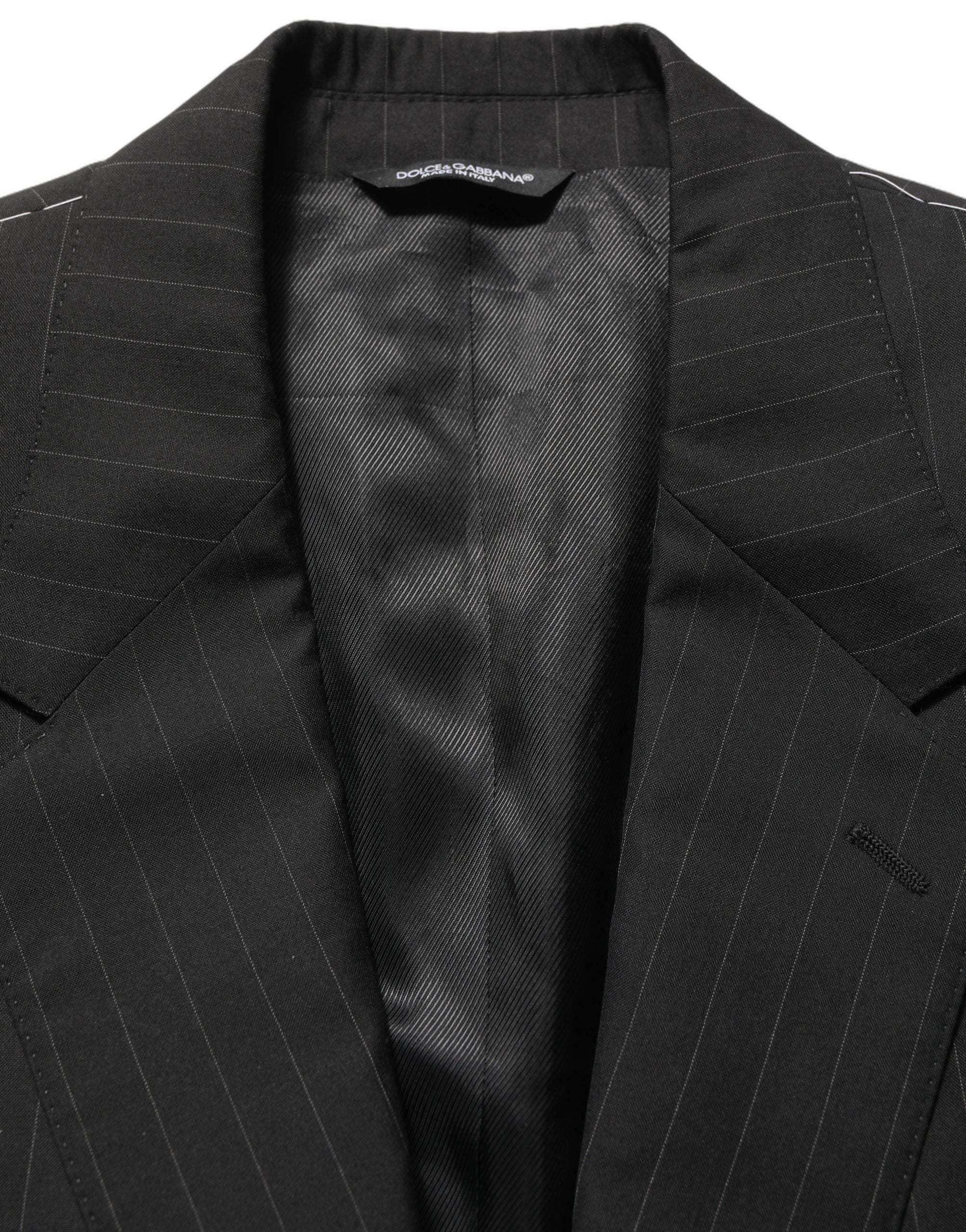 Black Stripes Slim Fit Formal 3 Piece Suit