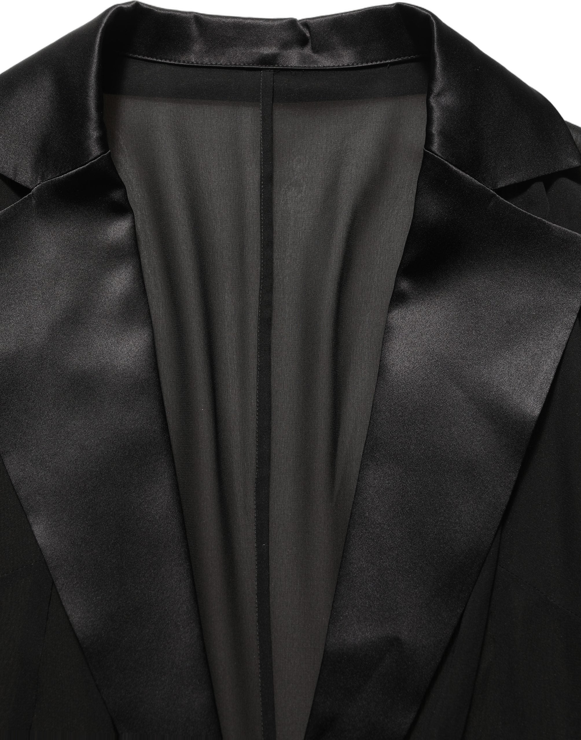 Black Silk Sheer Chiffon Long Maxi Dress