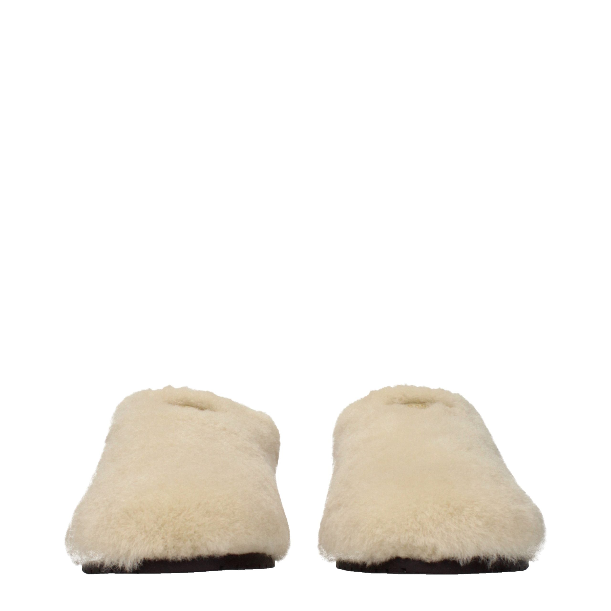 Beige Fur Slippers