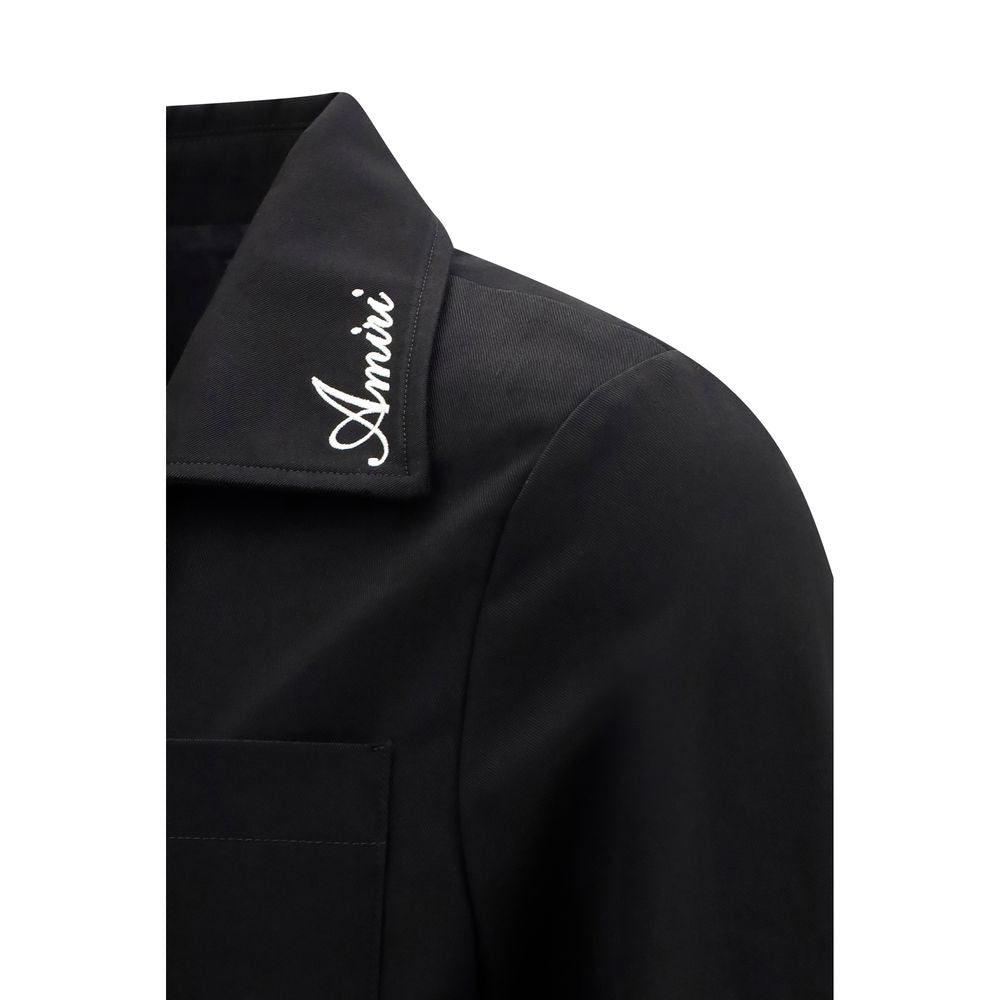 Black Cotton Full-Length Jacket