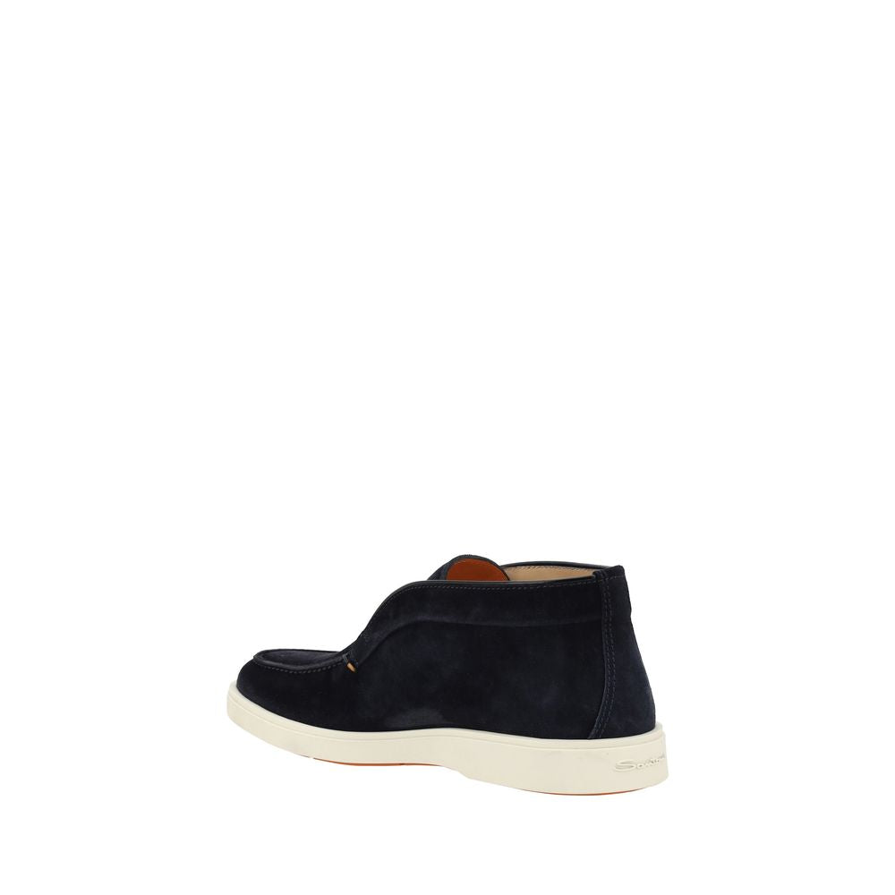 Blue Calf Leather Bos Taurus Ankle Boots