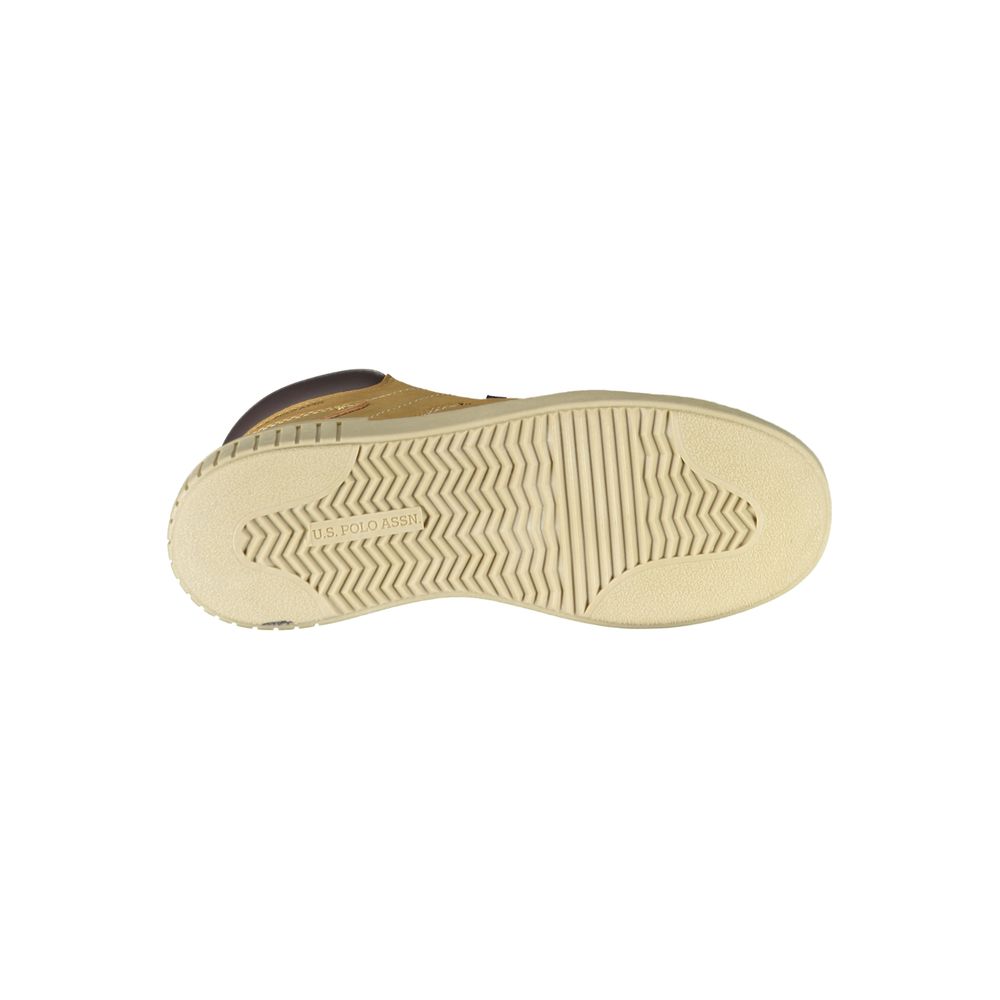 Brown Polyurethane Men's Sneaker