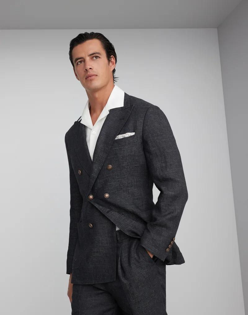 Black Linen Blazer