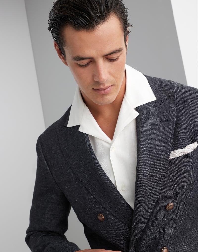 Black Linen Blazer