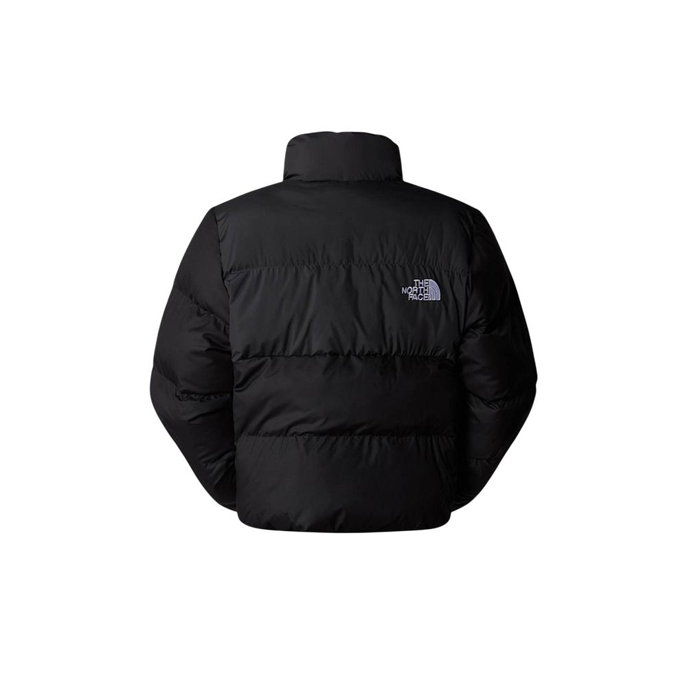 Black Polyester Full-Length Jacket