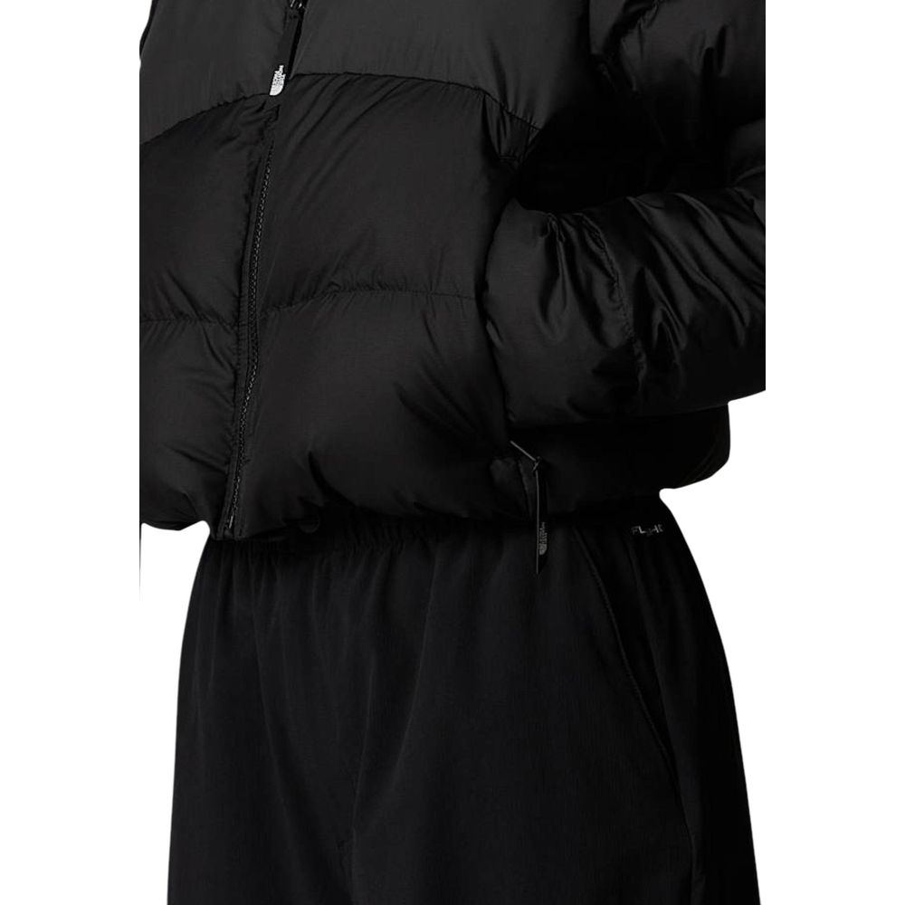 Black Polyester Full-Length Jacket