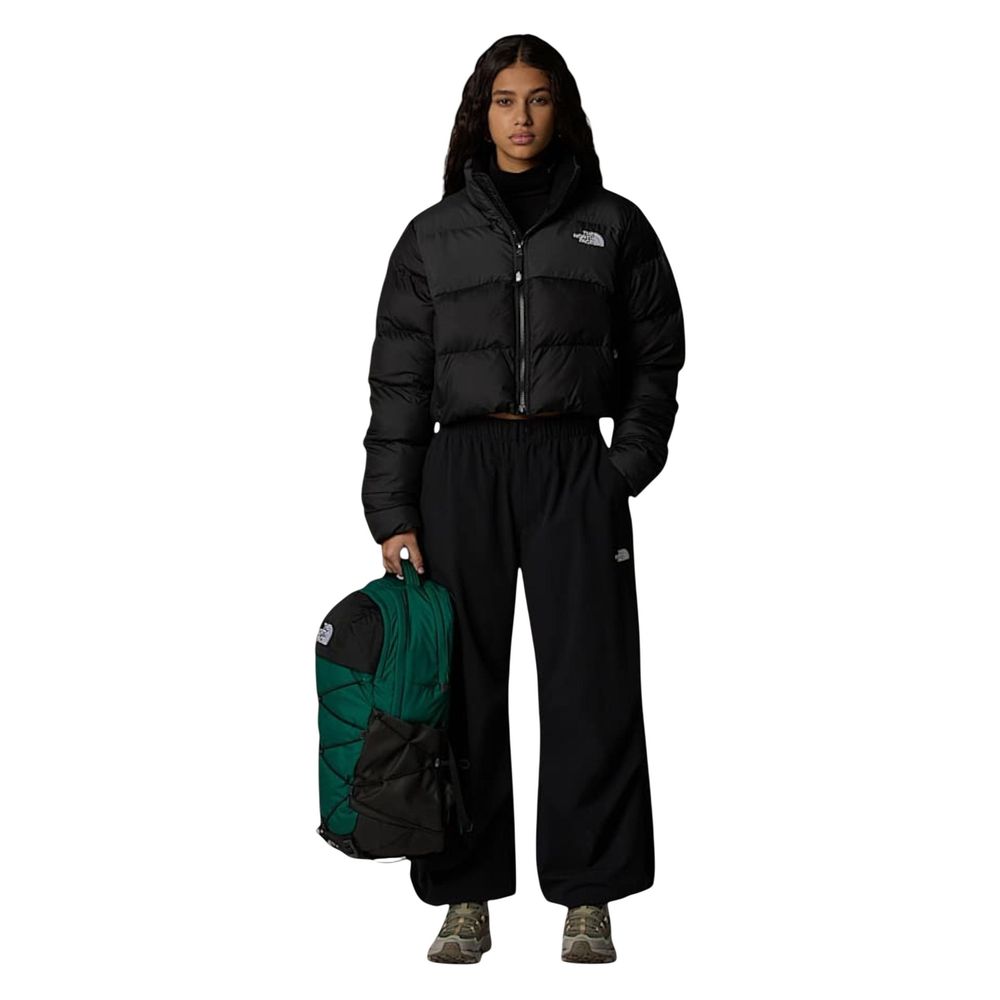 Black Polyester Full-Length Jacket