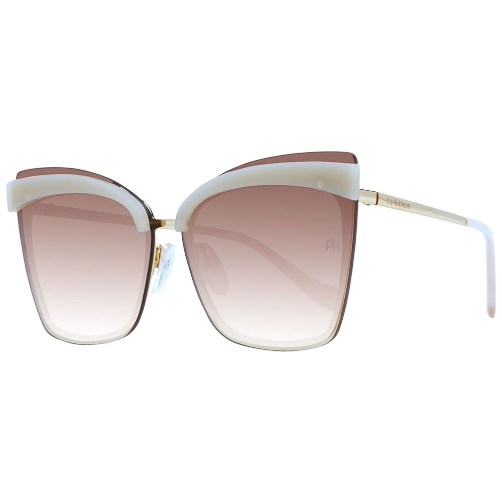Beige Metal Sunglasses