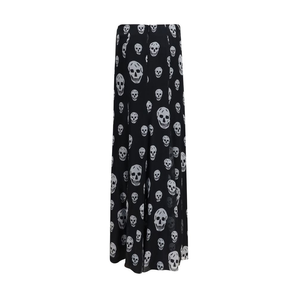 Black Silk Long Skirt