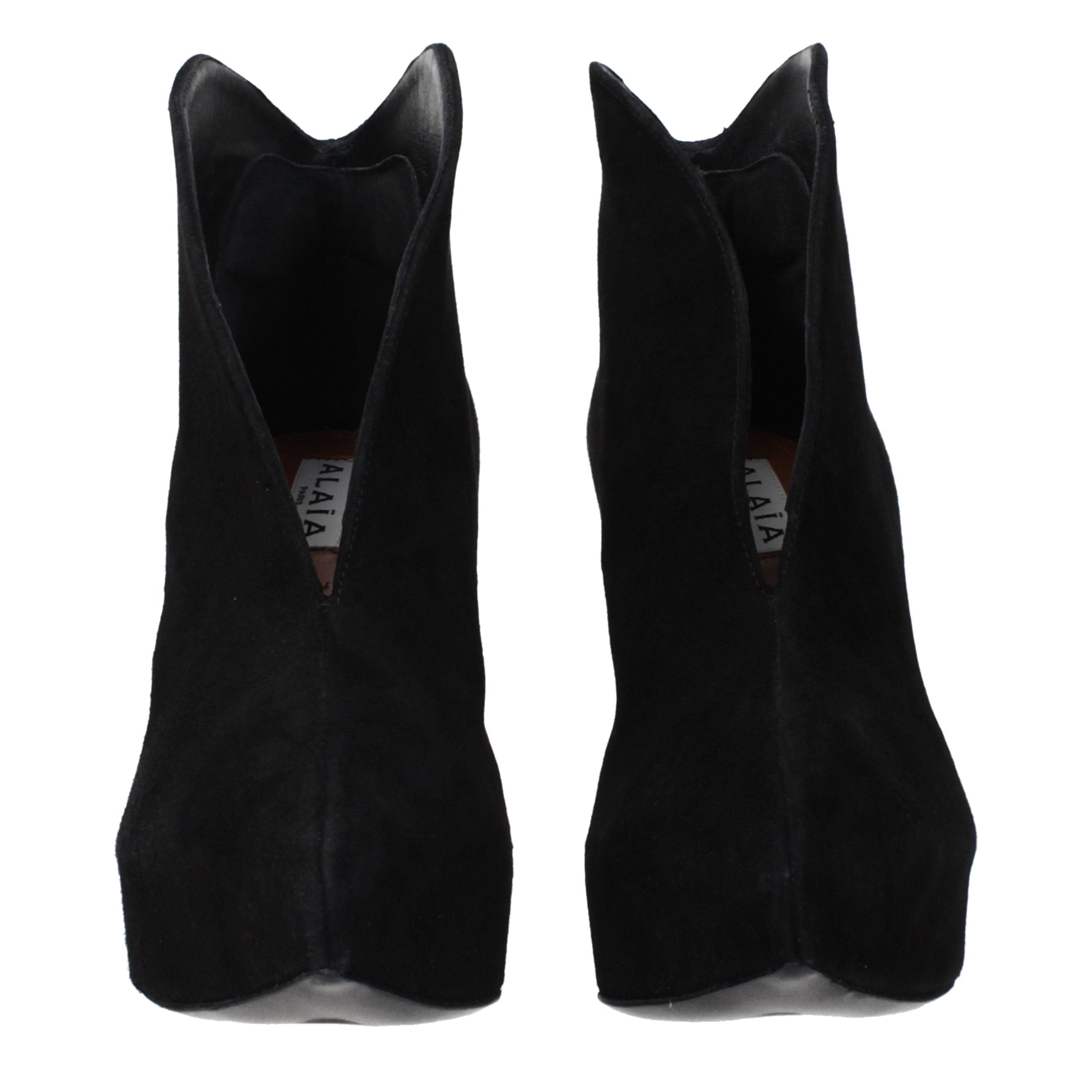 Black Leather Ankle Boots