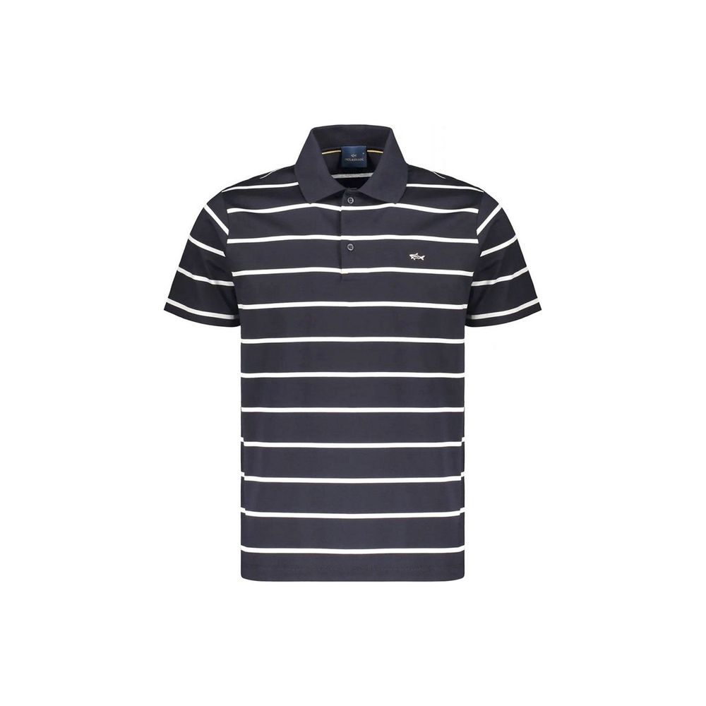 Blue Cotton Polo Shirt