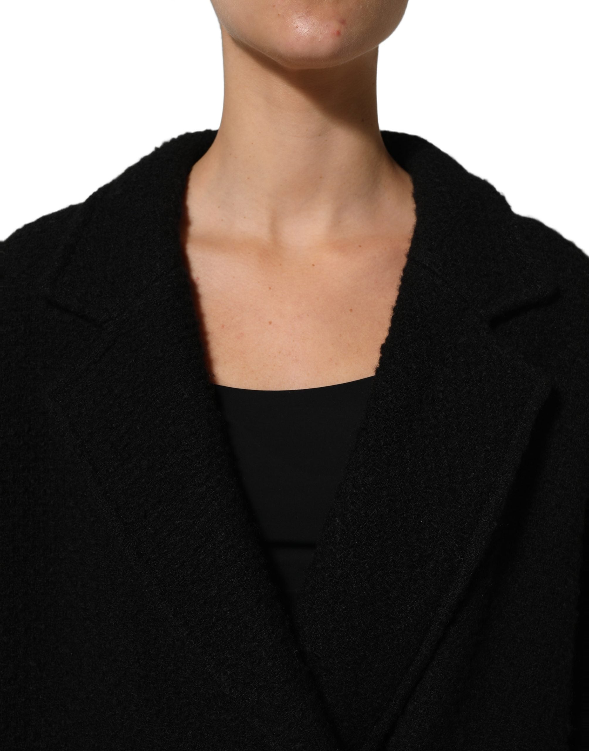 Black Double Breasted Men Trench Coat Jacket