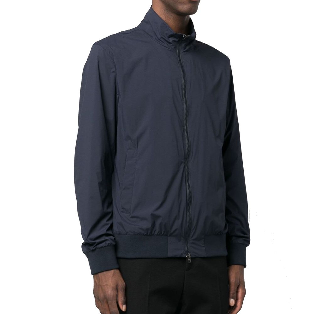 Blue Polyester Bomber