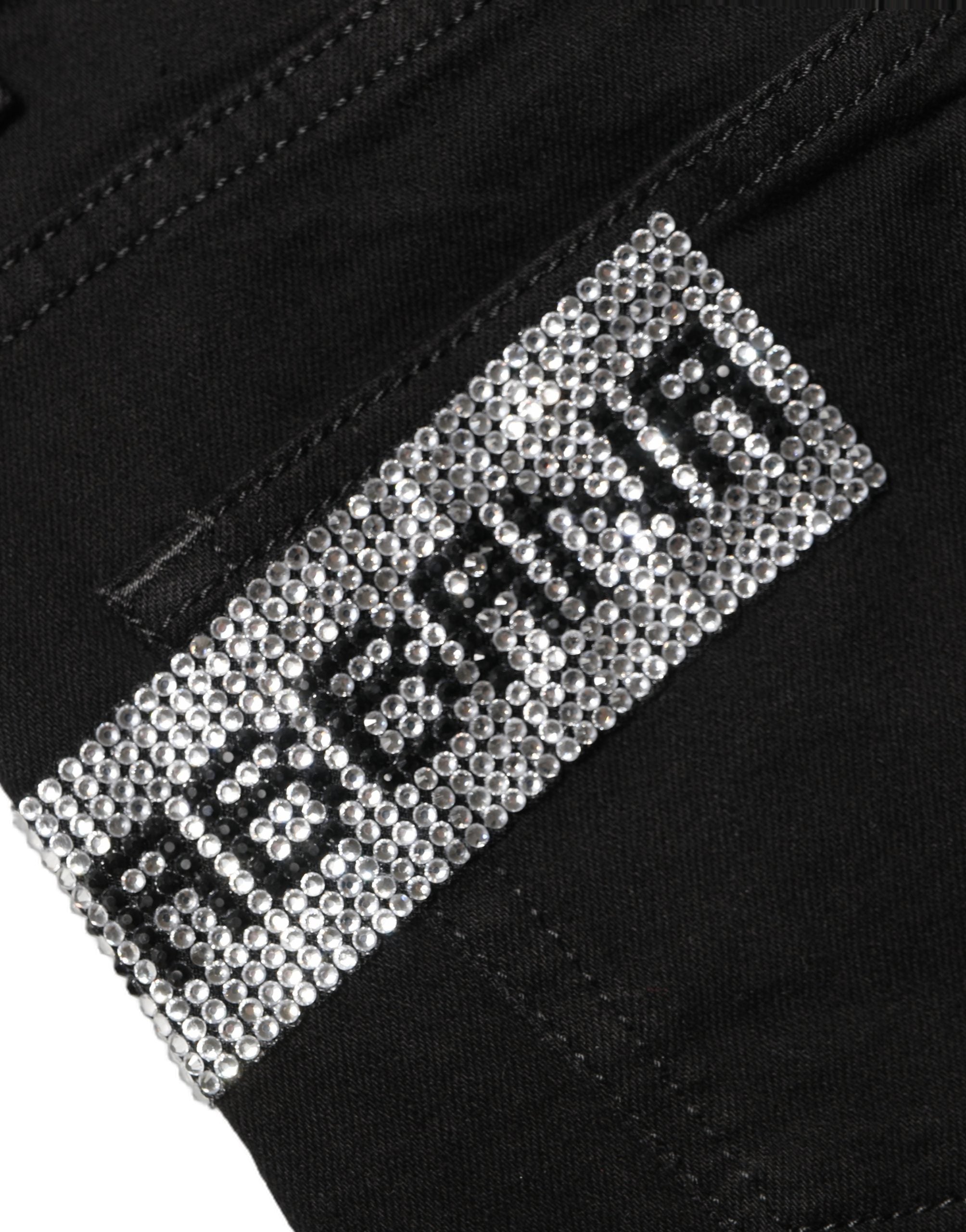 Black Grace Rhinestone HighWaist Denim Jeans