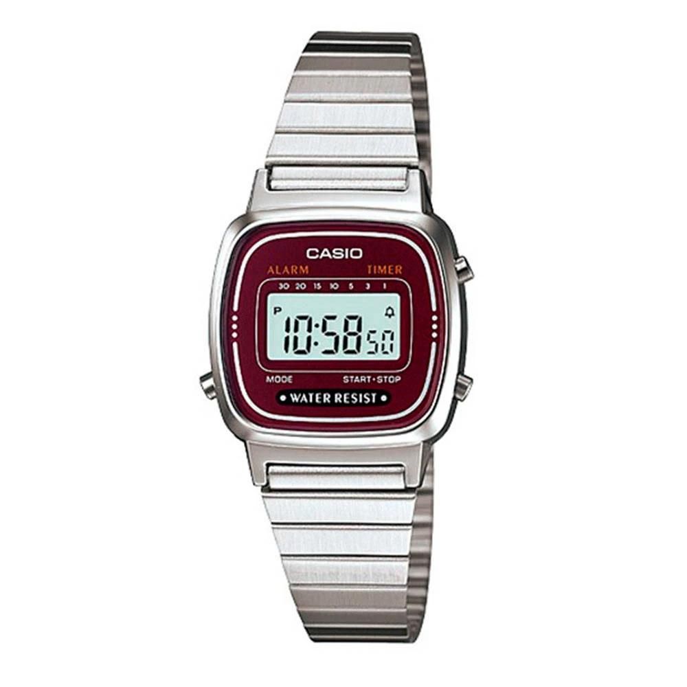 Silver Stainless Steel Digital Watch