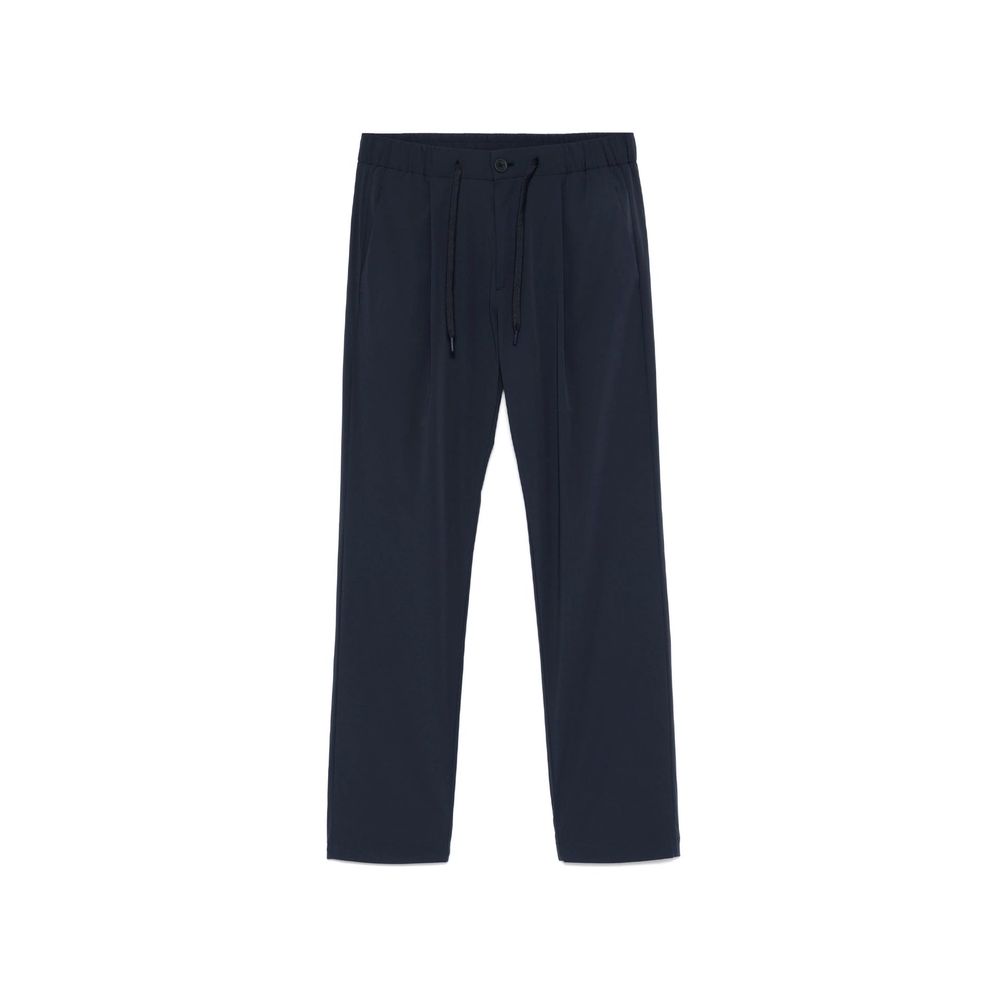 Blue Elastane Casual Pants