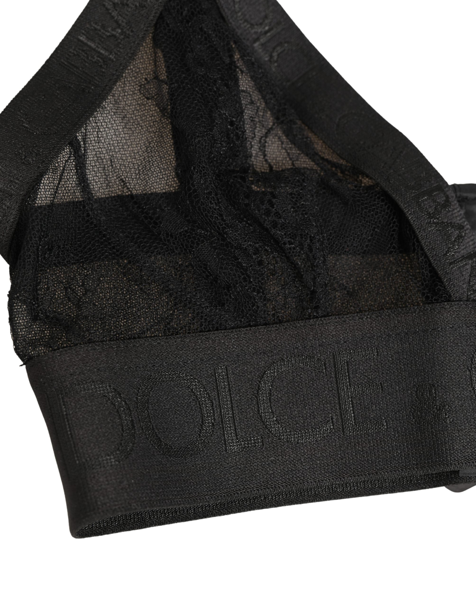 Black Logo Monogram Soft Cup Brassiere Underwear