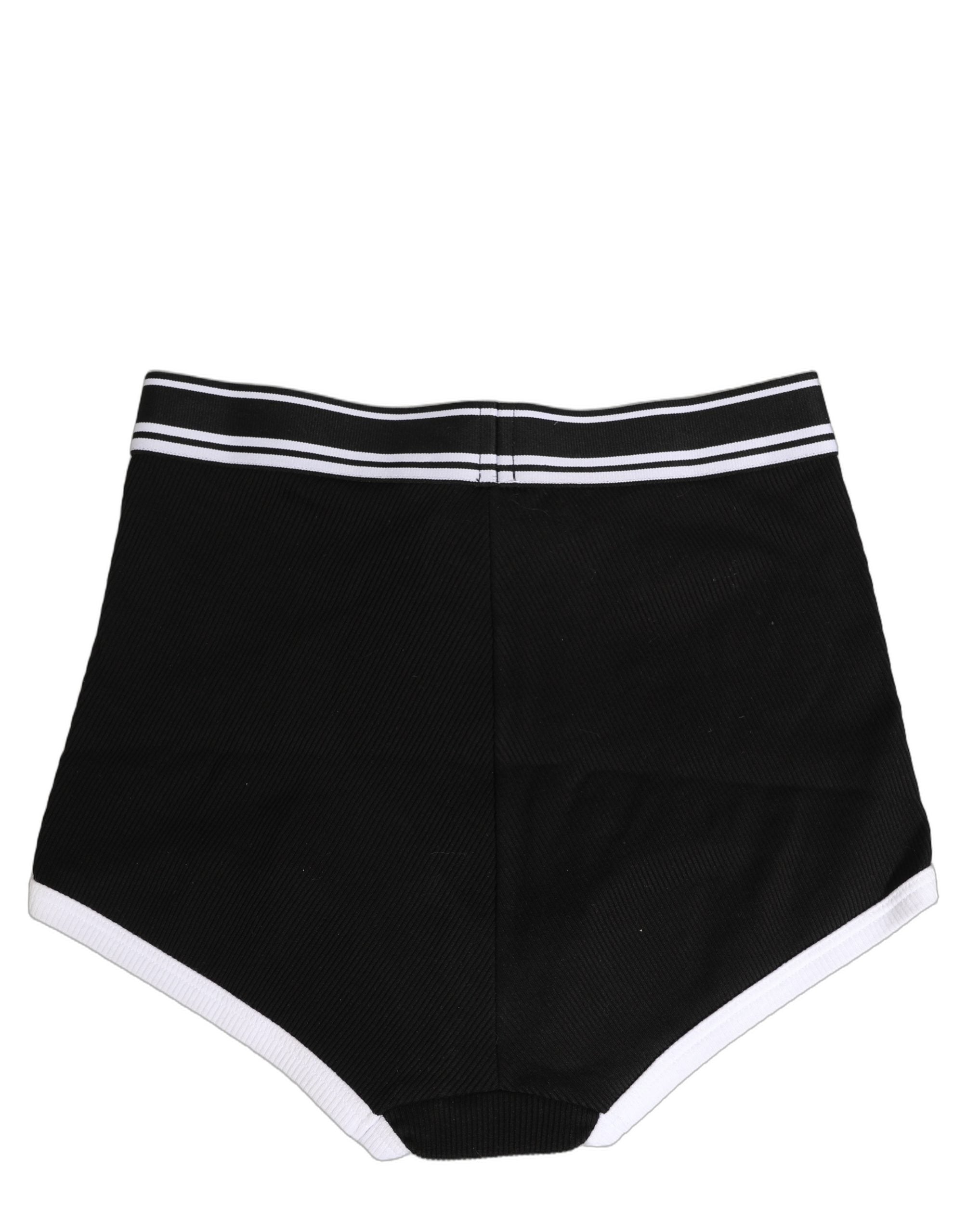 Black White Logo Waistband Coulotte Panty Underwear