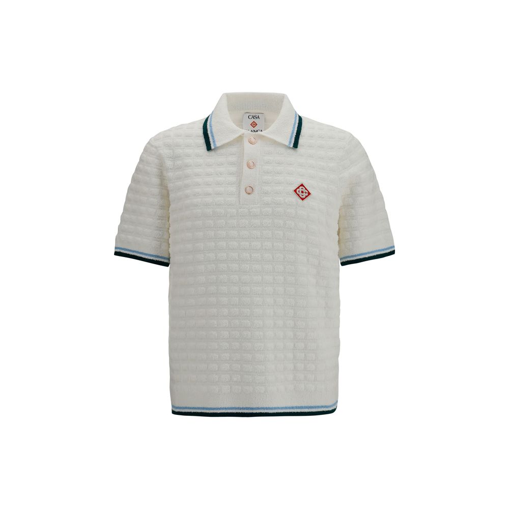 White Cotton Polo Shirt