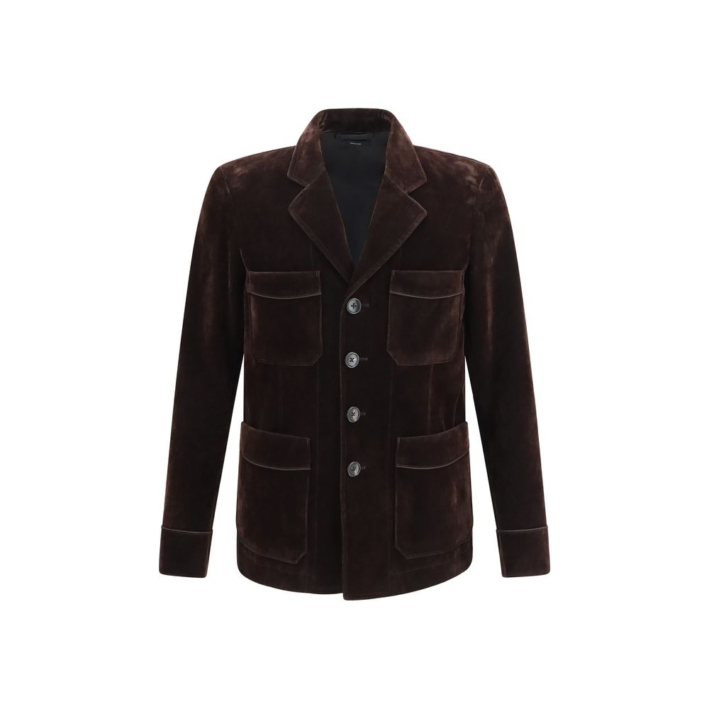 Brown Cotton Blazer