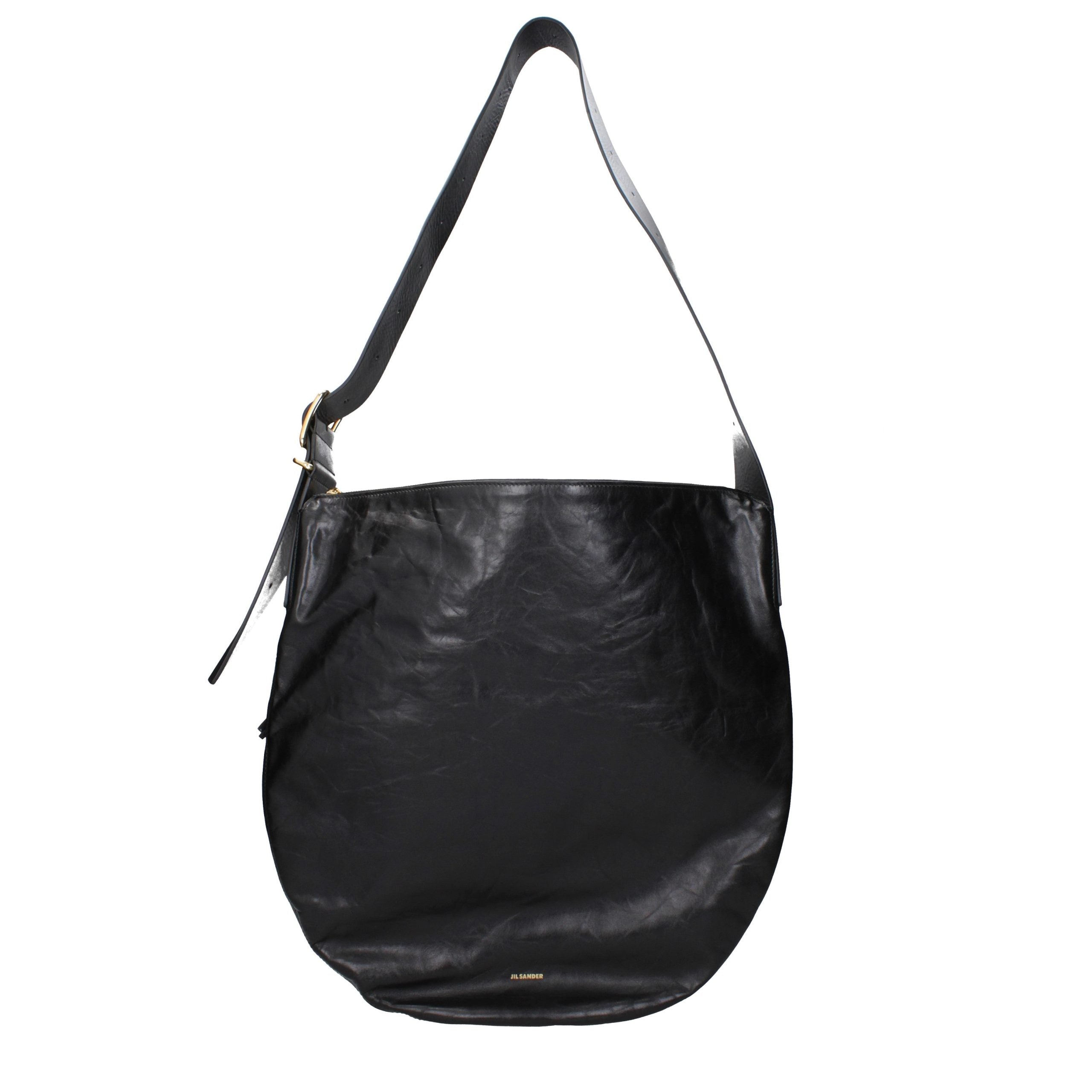 Black Leather Crossbody Bag