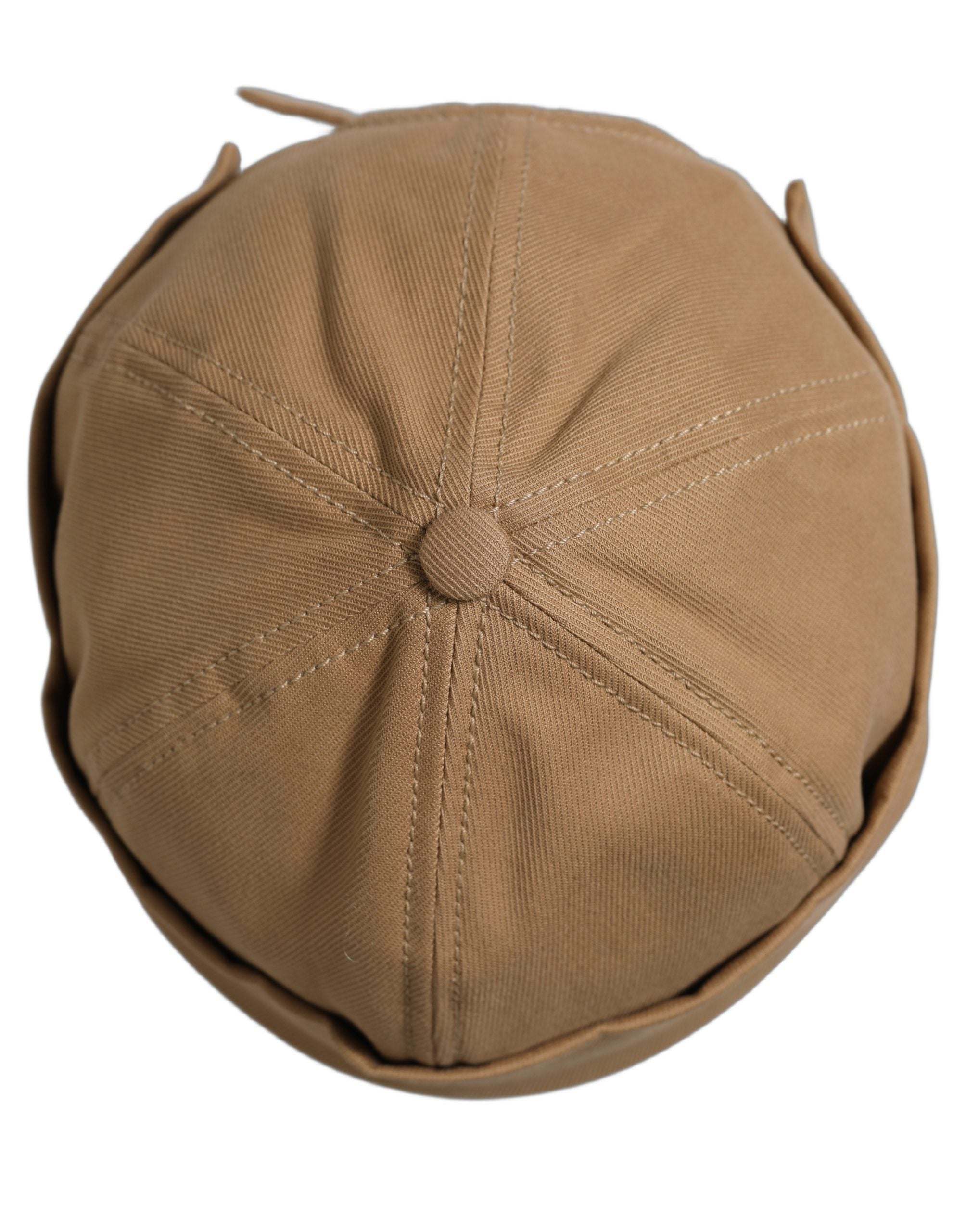 Men Khaki Cotton Docker Capello Brimless Hat